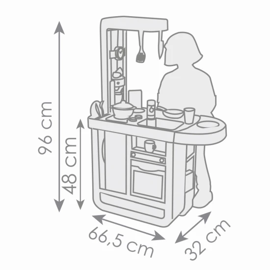 Kuchyňka Bon Appetit Cherry modrobílá elektronická – Smoby SM310914