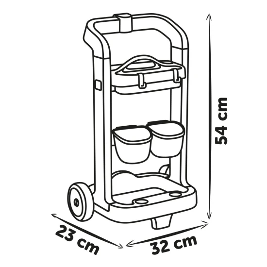 Vozík pro malou kadeřnici s příslušenstvím – Smoby SM320172