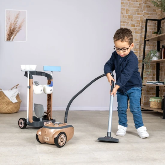 Rowenta vozík pro malou uklízečku s tyčovým vysavačem – Smoby SM330329