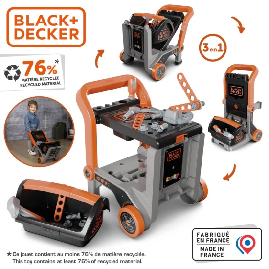 B&D Dílenský vozík s boxem na nářadí – Smoby SM360220