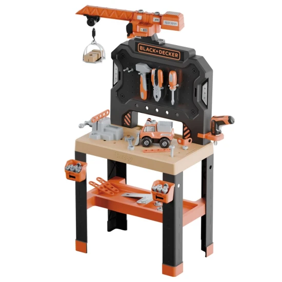 B&D Velká pracovní dílna s jeřábem – Smoby SM360741