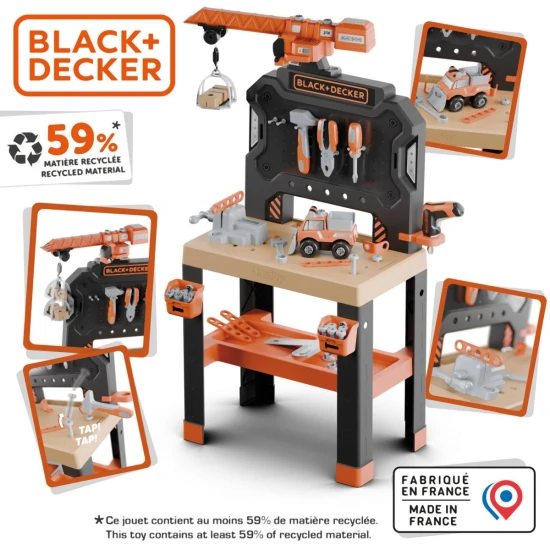 B&D Velká pracovní dílna s jeřábem – Smoby SM360741