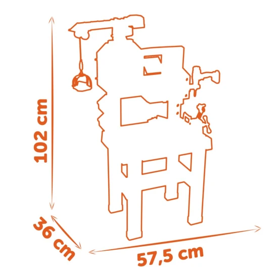 B&D Velká pracovní dílna s jeřábem – Smoby SM360741