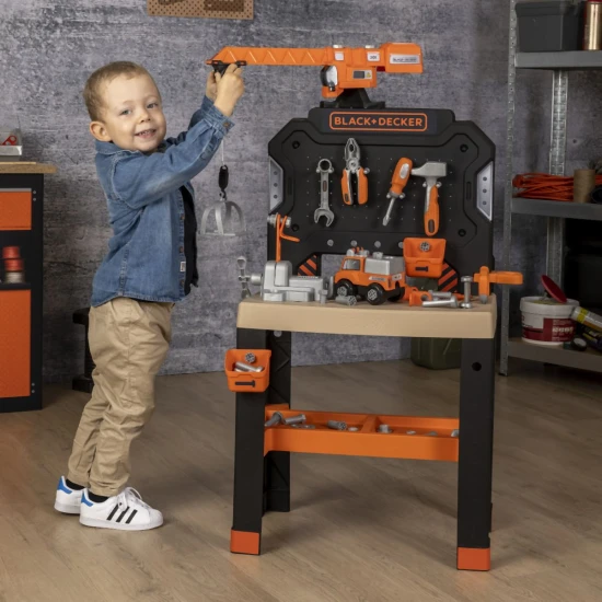 B&D Velká pracovní dílna s jeřábem – Smoby SM360741