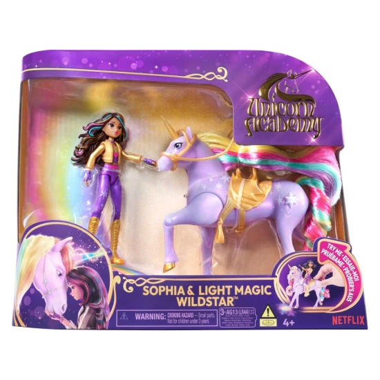 Spin Master Unicorn Academy Světelný Jednorožec a Figurka 11 cm Sophia & Wildstar