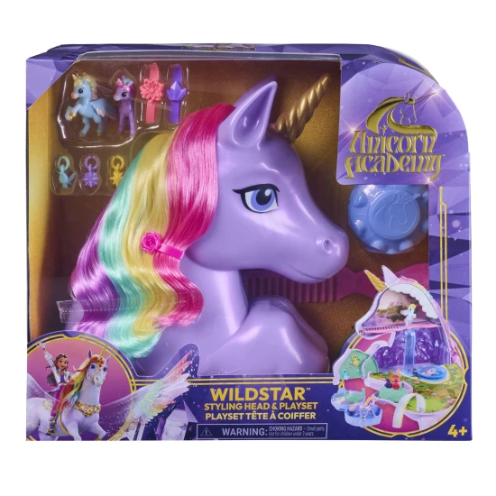 Spin Master Unicorn Academy Česací Hlava Rozložitelná na Hrací Set