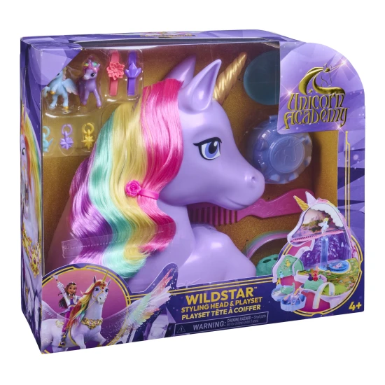 Spin Master Unicorn Academy Česací Hlava Rozložitelná na Hrací Set
