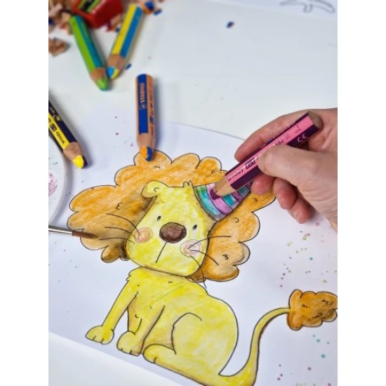 Multifinkční pastelky zaujmou svým dvoubarevným provedením. S pastelkami lze kreslit na různé povrchy.