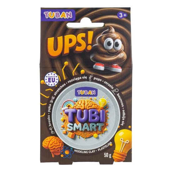 Tubi Smart modelovací hmota UPS 50g – hnědá trblietavá hmota