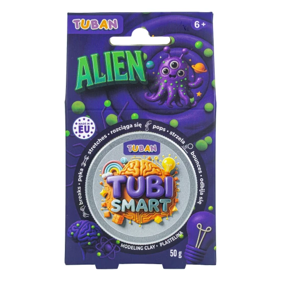 Tubi Smart Modelovací hmota Alien 50g – kreativní zábava pro děti Tubi Smart Modelovací hmota Alien 50g – fialová hmota s kuličkami