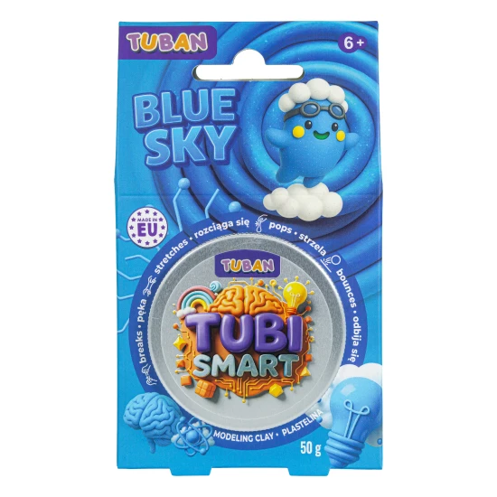 Tubi Smart Modelovací hmota Blue Sky 50g – kreativní zábava pro děti Tubi Smart Modelovací hmota Blue Sky 50g – modrá hmota s kuličkami