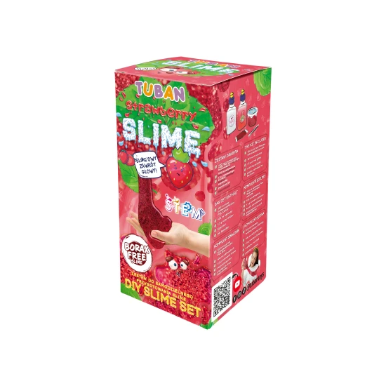DIY Slime Sada na výrobu slizu Jahoda pro děti. Vyrobte si svůj vlastní sliz.