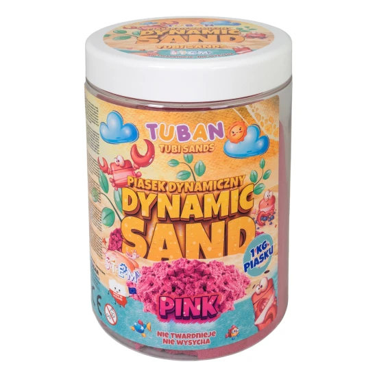 Dynamický písek růžové barvy. Balení 1 kg.