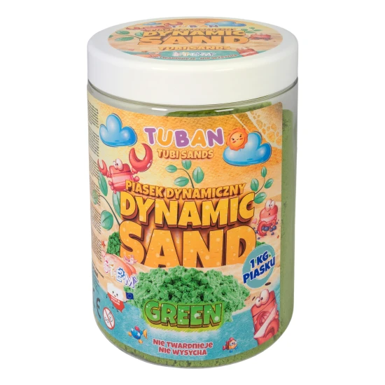Dynamický písek zelené barvy. Balení 1 kg.