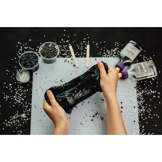 DIY Slime Sada na výrobu slizu Vesmír pro děti. XL sada. Vyrobte si svůj vlastní sliz.