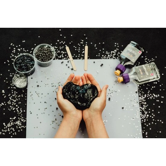 DIY Slime Sada na výrobu slizu Vesmír pro děti. XL sada. Vyrobte si svůj vlastní sliz.