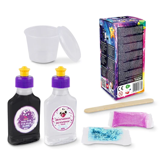 DIY Slime Sada na výrobu slizu Vesmír pro děti. Vyrobte si svůj vlastní sliz