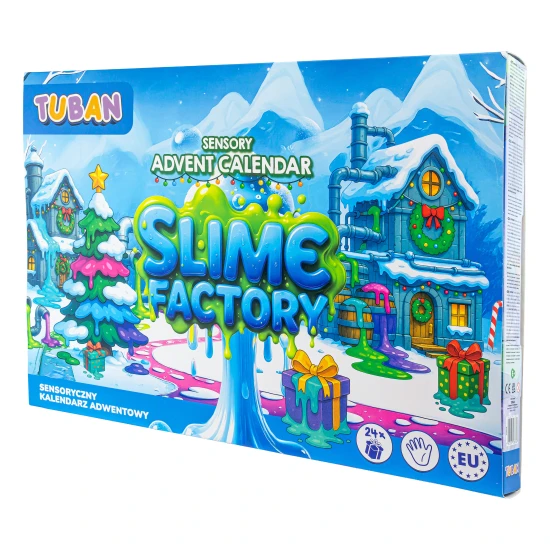 Senzoricky adventní kalendar Slime factory - kreativní smyslová sada pro děti
