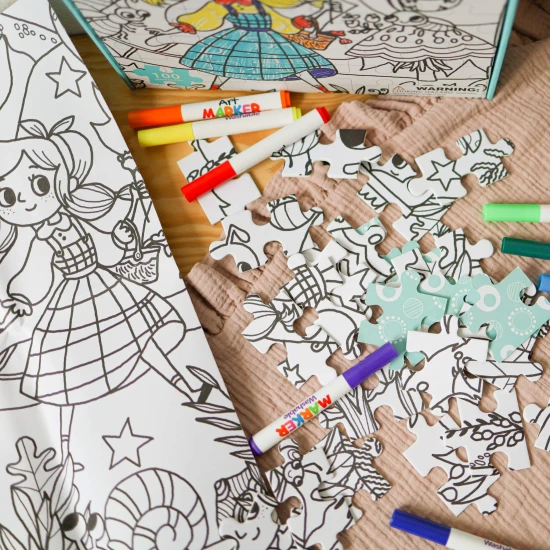 Vybarvovací puzzle pro děti Utajená zahrada Tookyland