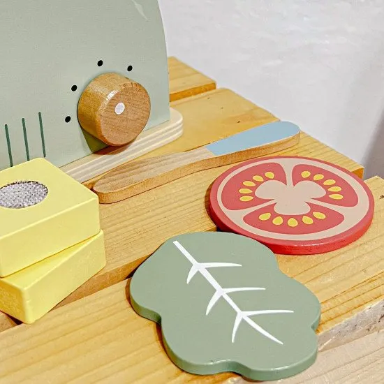 Dětský topinkovač ze dřeva Pastel