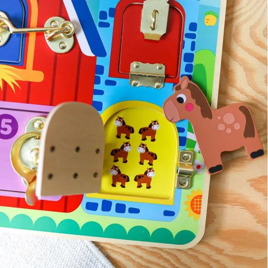 Activity board pro děti se zámky Farma