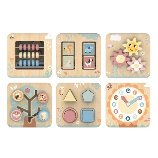 Tooky Toy Kostka s aktivitami 7v1 Pastel kostka s aktivitami, activity board