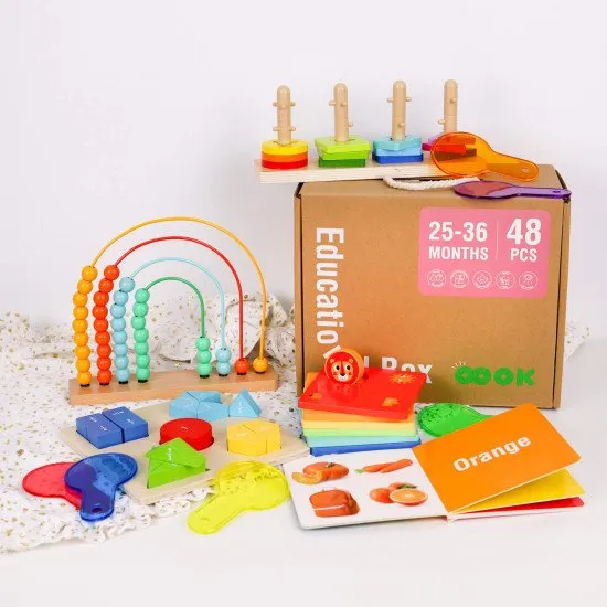 Tooky Toy 25–36 měsíců Edukační box 6 ks 25–36 měsíců Edukační box Didaktické hračky od 2 let Tooky Toy