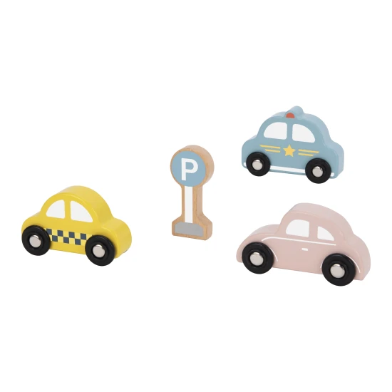 Dřevěná autíčka sada