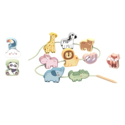 Navlékání Zvířátka Pastel 13 ks Navlékání Zvířátka Pastel 13 ks