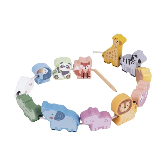 Velké dřevěné korálky pro děti Zvířátka