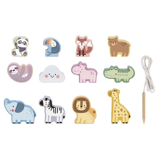 Velké dřevěné korálky pro děti Zvířátka