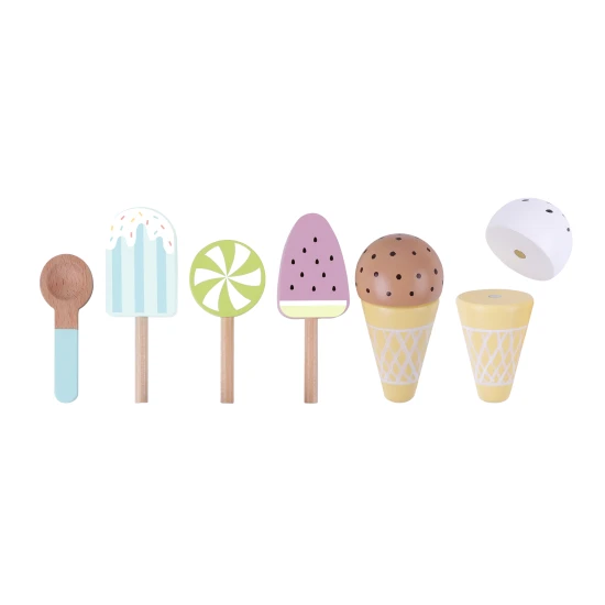 Dřevěný stojan se zmrzlinami Dřevěné jídlo Tooky Toy