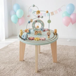 Aktivity stolek s vláčkodráhou Pastel