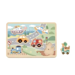 Puzzle se zvuky Dopravní prostředky Pastel Puzzle se zvuky Dopravní prostředky Pastel