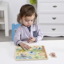 Puzzle se zvuky Zvířátka z džungle Pastel Puzzle se zvuky Zvířátka z džungle Pastel