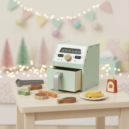 Dřevěná fritéza pro děti – hračka do dětské kuchyňky