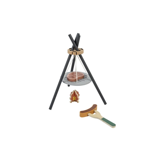 Piknik set Tooky Toy – dřevěná dětská sada s potravinami a nádobím