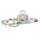 Město sada v kufříku s dráhou Tooky Toy – dřevěné město s cestami, autíčky a doplňky