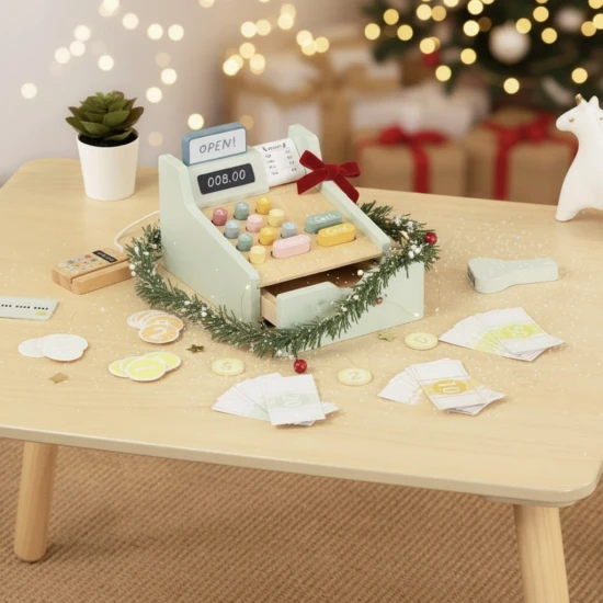 Dětská pokladna s čtečkou karet a skenerem – Montessori hračka
