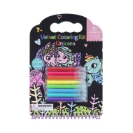 Sametové omalovánky Jednorožci 6 obrázků 8 fixů Sametové omalovánky Jednorožci 6 obrázků 8 fixů