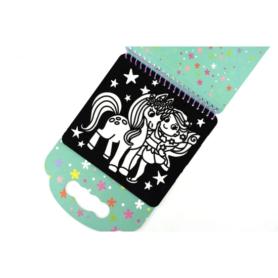 Sametové omalovánky Jednorožci s 8 fixy Kreativní sada Tookyland