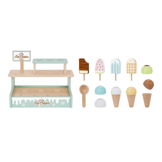 Tooky Toy Zmrzlinový stánek 19 ks Zmrzlinový stánek pro děti