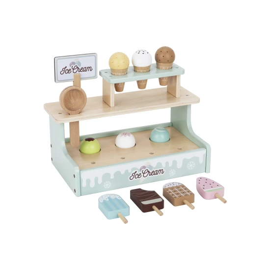 Tooky Toy Zmrzlinový stánek 19 ks Zmrzlinový stánek pro děti