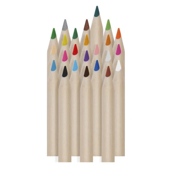 Trojhranné pastelky a ořezávátko 24 ks