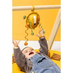 Silikonová tahací senzorická hračka Lev