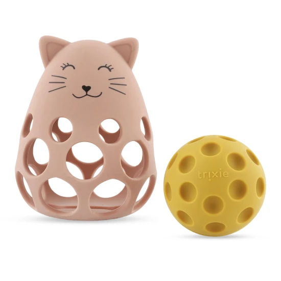 Silikonové senzorické chrastítko Kočka – Trixie 03-171