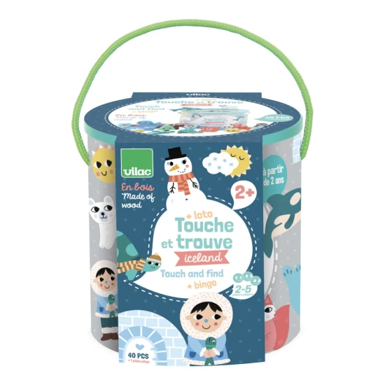 Vilac Hmatej a najdi Iceland Hmatej a najdi Iceland hra na hmatové rozpoznávání.