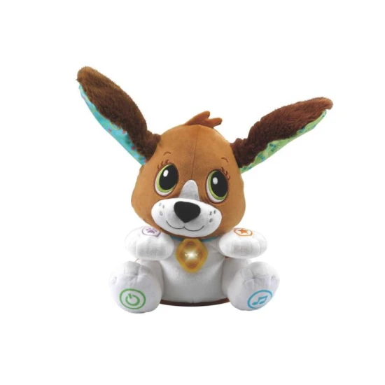 VTech Mluvící pejsek – interaktivní hračka pro děti, která opakuje slova, učí abecedu a počítání, hýbe hlavou, mává ušima a zpívá veselé písničky.