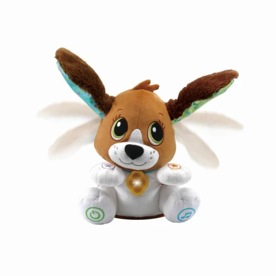 VTech Mluvící pejsek – interaktivní hračka pro děti, která opakuje slova, učí abecedu a počítání, hýbe hlavou, mává ušima a zpívá veselé písničky.