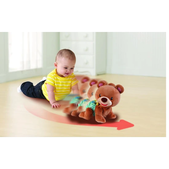 Interaktivní lezoucí medvídek pro děti se světýlky a písničkami.